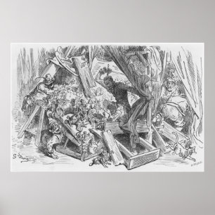 Don Quixote fighting the puppets Poster