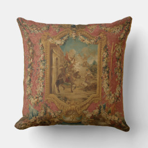 Don Quixote Guided by Folly, 18th century tapestry Cushion