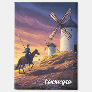 Don Quixote in Consuegra Spain Travel Magnet