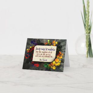 Don Quixote Inspirational Quote "Madness" Thank You Card