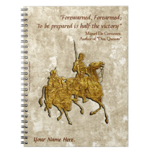 Don Quixote Quote and Illustration - Personalised Notebook