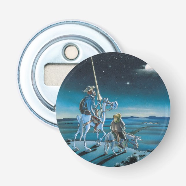 DON QUIXOTE & SANCHO by @QUIXOTEdotTV Bottle Opener (Front)