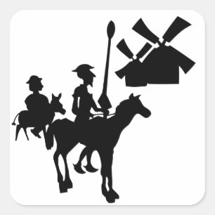 Don Quixote Square Sticker