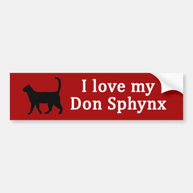 Don Sphynx Love Bumper Sticker (Front)