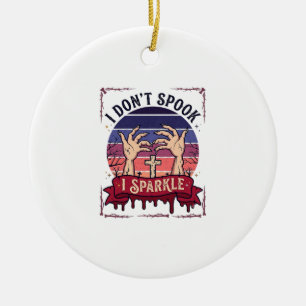 Don Spook Sparkle Zombie Hands Halloween Blood_1 Ceramic Ornament