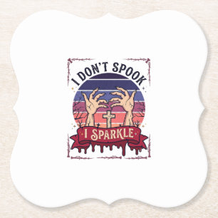 Don Spook Sparkle Zombie Hands Halloween Blood_1 Paper Coaster