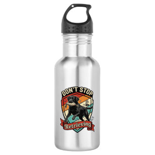 Don Stop Retrieving Black Labrador Dog Duck Retro 532 Ml Water Bottle