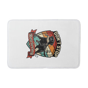 Don Stop Retrieving Black Labrador Dog Duck Retro  Bath Mat