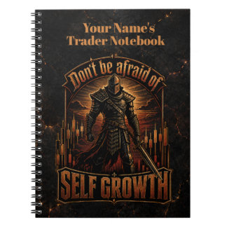 Don’t Be Afraid of Self Growth Dark Cracked Notebook