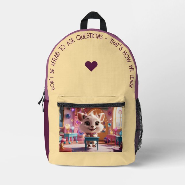 Don’ t Be Afraid… Printed Backpack (Front)