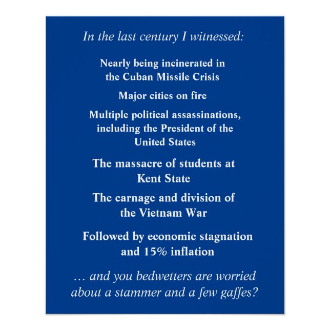 Don’t be so afraid to support Joe Biden Poster (Front)