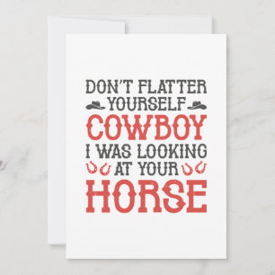 Don’t Flatter Yourself Cowboy Thank You Card