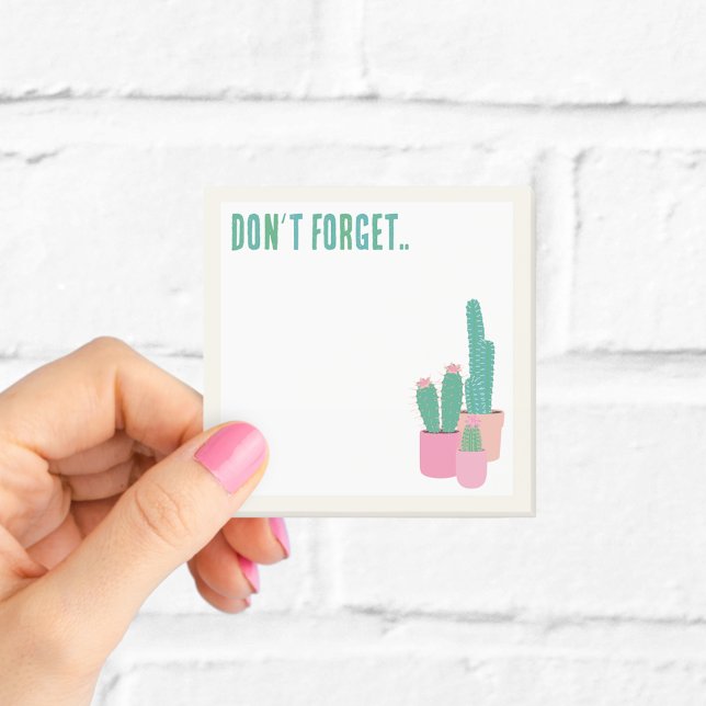 Don’t Forget Cactus Plant Post-it Notes (Creator Uploaded)