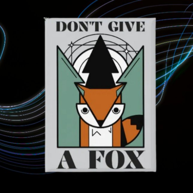 Don’t Give a Fox Funny Fox Graphic Button (Creator Uploaded)