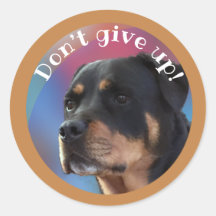 Don’t Give Up Rottweiler Classic Round Sticker