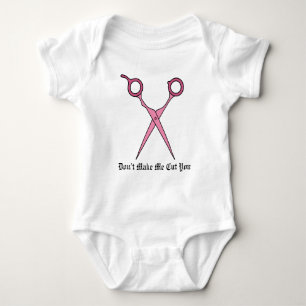 Don’t Make Me Cut You (Pink Hair Cutting Scissor Baby Bodysuit