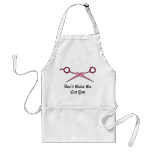Don’t Make Me Cut You (Pink Hair Cutting Scissor Standard Apron