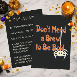 Don’t Need a Brew to Be Bold | Sober Halloween Invitation