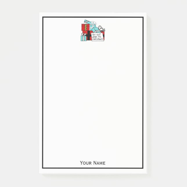 Don’t Open Til Christmas Presents Xmas Post-it Notes (Front)