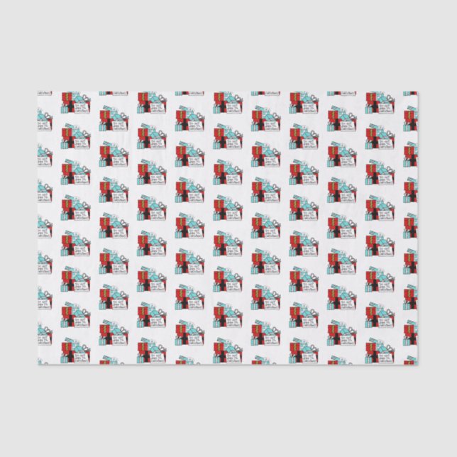 Don’t Open Til Christmas Presents Xmas Tissue Paper (Front)