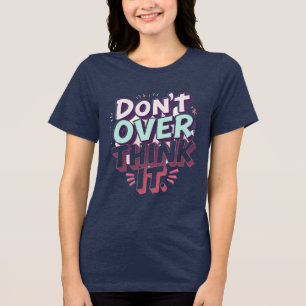 Don’t Overthink It – Bold Pastel Tee on Navy
