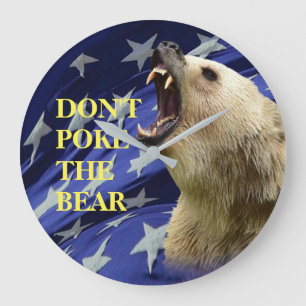 Don’t Poke The Bear Large Clock