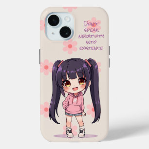 Don’t speak negativity into existence iPhone 15 case