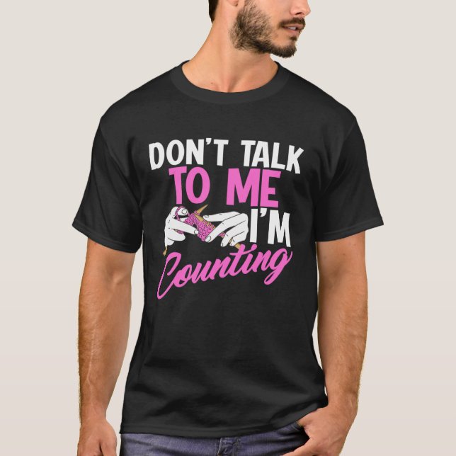 Don t talk to me I m counting u2013 Stitch and kni T-Shirt (Front)