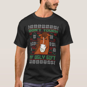 Don´t Touch Ugly chestnut Horse Rider Winter T-Shirt