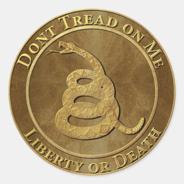 Don’t Tread on Me Classic Round Sticker (Front)