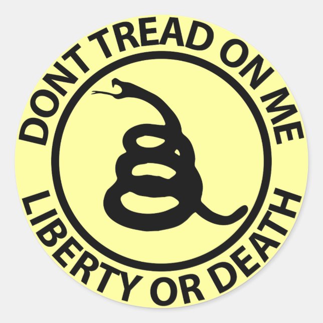 Don’t Tread on Me Classic Round Sticker (Front)