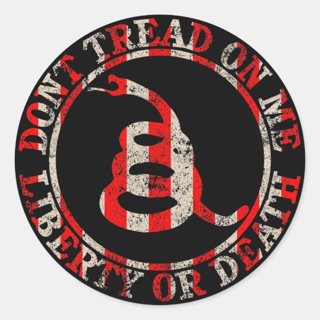 Don’t Tread on Me Classic Round Sticker (Front)