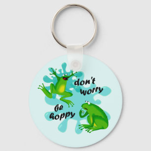 Don’t Worry Be Happy Hoppy Frog Key Ring