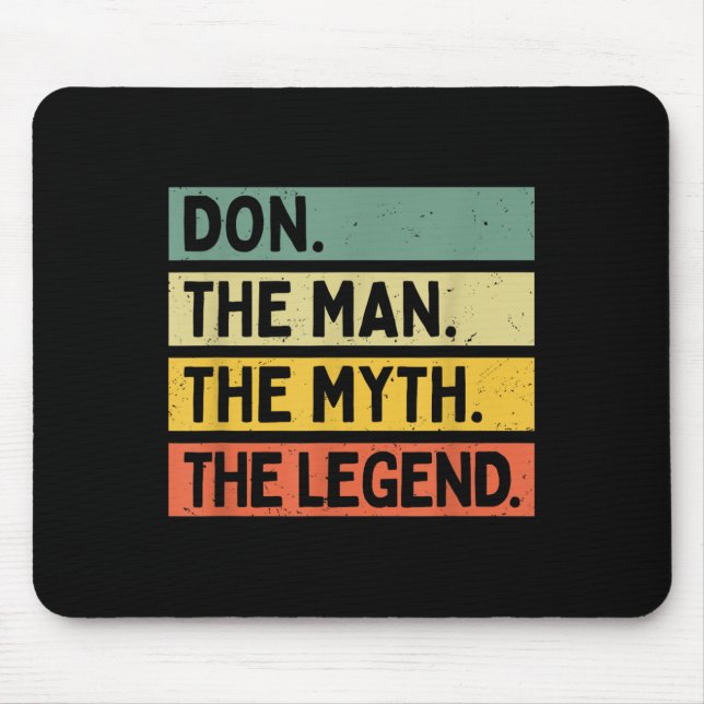 Don The Man The Myth The Legend Funny Personalised Mouse Pad (Front)
