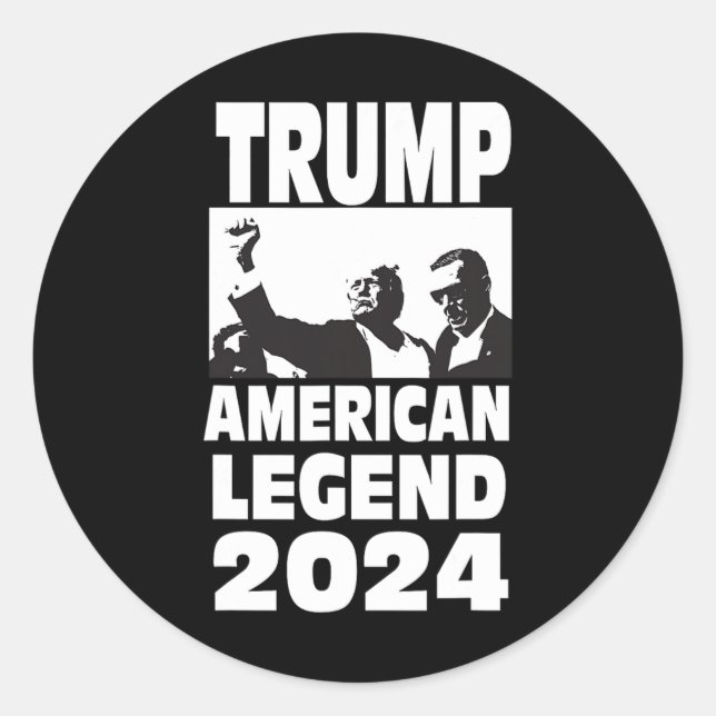 Don Trump 2024 Bulletproof Never Surrender Legend  Classic Round Sticker (Front)