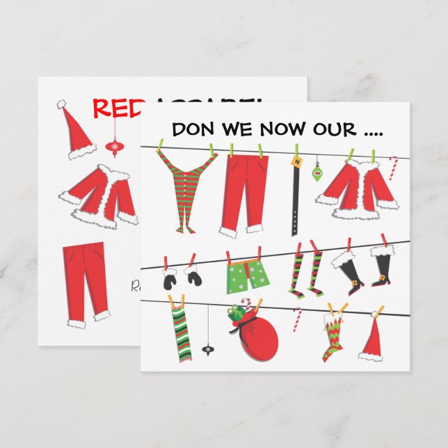 Don we now our...Christmas Party Invitations (Front/Back)