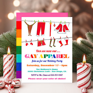 Don we now our Gay apparel Christmas Party Invitation