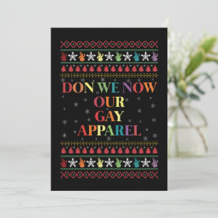 Don We Now Our Gay Apparel Gay Christmas  Invitation