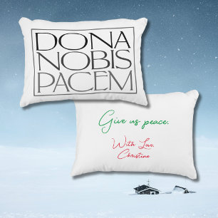 Dona Nobis Pacem Elegant Give Us Peace Decorative Cushion