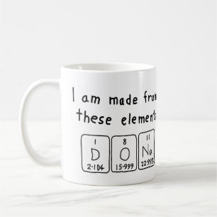 Dona periodic table name mug