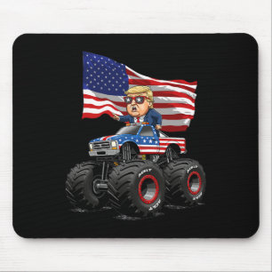 Donad Trump Monster Truck 4th Of July Usa Flag Fun Mouse Pad