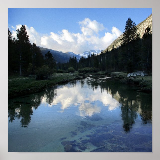 Donahue Pass from Lyell Fork - John Muir Trail Poster (Front)