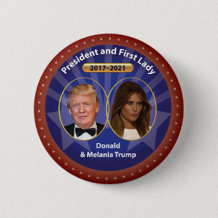 Donald and Melania Trump 6 Cm Round Badge