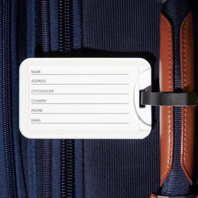 Donald . Animated Character Design Luggage Tag (Back Insitu 4)
