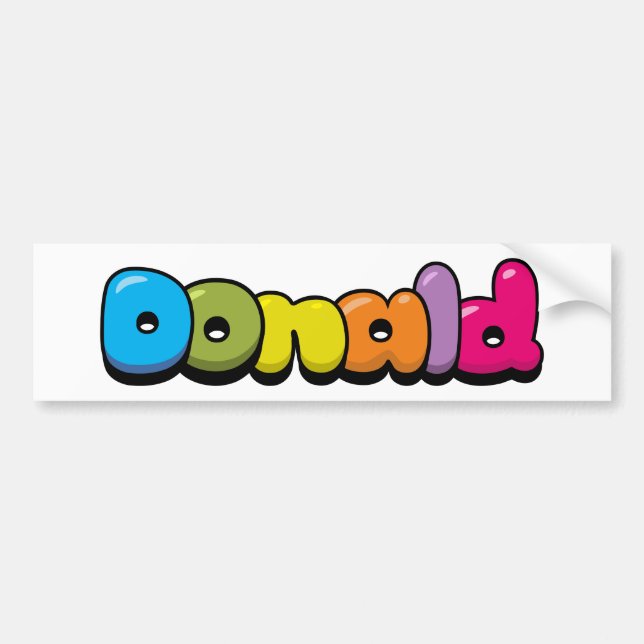 Donald Bumper Sticker (Front)