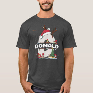 Donald Christmas  w Donald Name for funny Xmas  T-Shirt