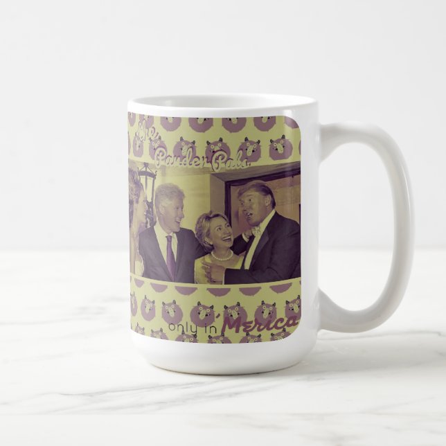 Donald Drumpf & the Clintons = The Pander Pals Coffee Mug (Right)