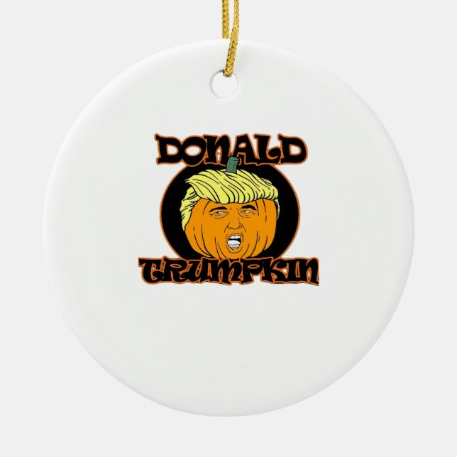 Donald  Halloween Costume Trumpkin Ceramic Ornament (Front)