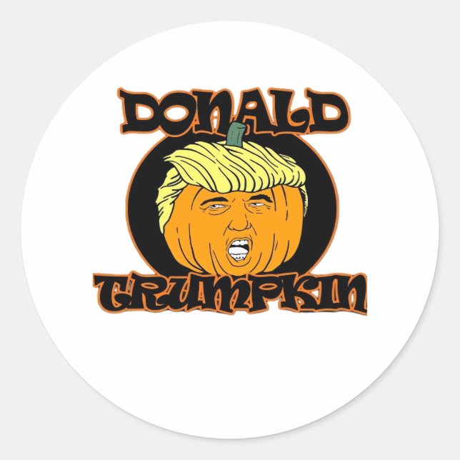 Donald  Halloween Costume Trumpkin Classic Round Sticker (Front)