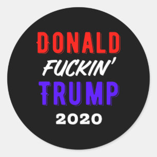Donald Ing Trump Presidential Mens Womens Gift Classic Round Sticker